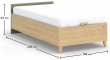 Študentská posteľ 100x200cm s výklopným úložným priestorom Habitat - rozmery