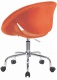 Čalúnená stolička na kolieskach Celeste - oranžová