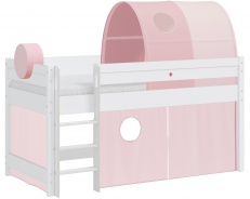 Vyvýšená posteľ s doplnkami Fairy - biela/ružová