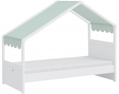 Domčeková posteľ so strieškou Fairy I - biela/zelená