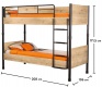 Poschodová posteľ Cody 90x200cm - rozmery