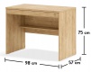 Písací stôl Cody Modular - rozmery