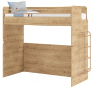 Vyvýšená posteľ s rebríkom Cody Modular - dub