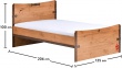 Študentská posteľ Jack 120x200cm - rozmery