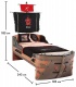 Detská posteľ Jack 90x190cm v tvare lode - rozmery