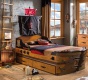 Detská posteľ Jack 90x190cm v tvare lode s úložným priestorom - v priestore