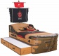 Detská posteľ 90x190cm v tvare lode + zásuvka k posteli 90x180cm Jack - dub lancelot