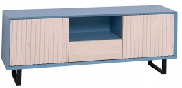 Kombinovaný televízny stolík Layne 752 - modrá/béžová
