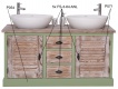Kúpeľňová skrinka pre 2 umývadlá Damiano 665 - špecifikácia