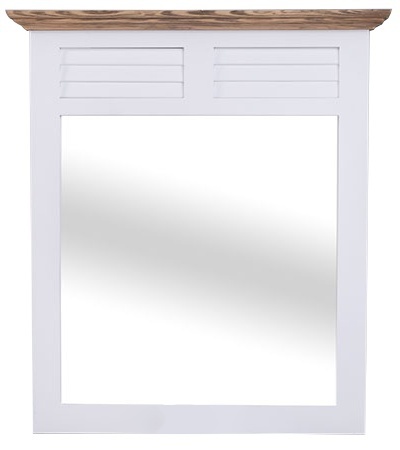 Kúpeľňové zrkadlo Lisi 670 - biela/hnedá