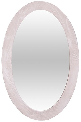 Oválne kúpeľňové zrkadlo Lady 575 - biela