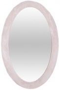 Oválne kúpeľňové zrkadlo Lady 575 - biela