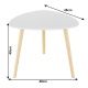 Príručný stolík, biela / prírodné drevo, TAVAS