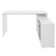 PC stôl, biela / betón, NOE NEW