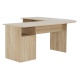 Rohový PC stôl, dub sonoma / biela, Maurus NEW MA11