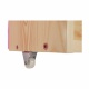 Posteľ s PC stolom, borovicové drevo / ružová, 90x200 cm, Alzena
