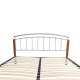 Manželská posteľ, drevo jelša / strieborný kov, 160x200, MIRELA