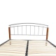 Manželská posteľ, drevo jelša / strieborný kov, 140x200, MIRELA