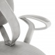 Rastúca stolička s podnožou a trakmi ANAIS - sivá/biela