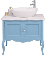 Kúpeľňová skrinka pre umývadlo Lady 711 - modrá/biela