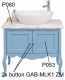 Kúpeľňová skrinka pre umývadlo Lady 711 - modrá/bielaKúpeľňová skrinka pre umývadlo Lady 711 - špecifikácia