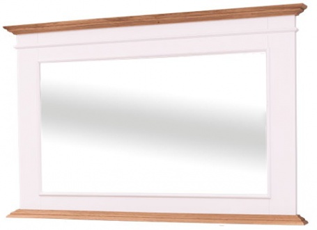 Kúpeľňové zrkadlo Ava 138B - biela/hnedá