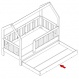 Zásuvka pod detskú posteľ v tvare domčeka 90x190 Boom - rozmery