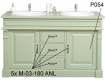 Kúpeľňová skrinka pre 2 umývadlá Ava 4001 - špecifikácia
