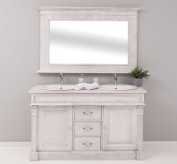 Kúpeľňová zostava pre 2 umývadlá Ava 4001 - biela