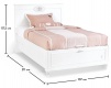 Detská posteľ 100x200cm s úložným priestorom Ema - rozmery