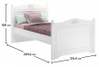 Rustikálna biela posteľ 120x200cm Ballerina - rozmery