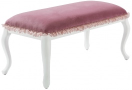 Taburet k posteli Ballerina - ružová/biela