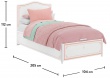 Detská posteľ s úložným priestorom Betty 100x200cm - rozmery