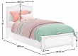 Detská posteľ s úložným priestorom Betty 100x200cm - rozmery