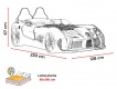 Posteľ auto 90x190 Grand Prix Plus - rozmery