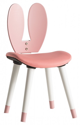 Detská stolička zajačik Flamenco - ružová/biela