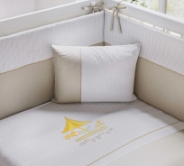 Set posteľnej bielizne 60x120 Azirka - biela/béžová