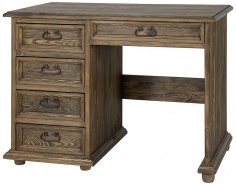 Písací stôl drevený sedliacky BIK 02 - K03 biela patina