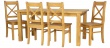 Drevený sedliacky stôl 90x160 MES 13 A s hladkou doskou - K01