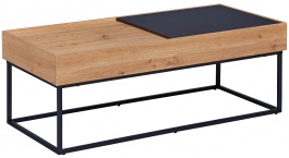Konferenčný stolík s úložným priestorom Adelia - dub artisan/čierna