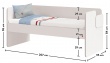 Posteľ II 90x200 Pure Modular - rozmery