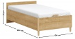 Posteľ 100x200 s úložným priestorom Cody Modular - rozmery