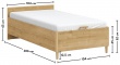 Posteľ 100x200 s úložným priestorom Cody Modular - rozmery