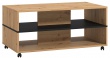 Konferenčný stolík na kolieskach Ruth - dub artisan/čierna