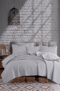 Prikrývka 200x220 + 2 vankúše Silver - šedá