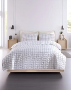 Prikrývka 200x220 + 2 vankúše Black line - čierná, bielá