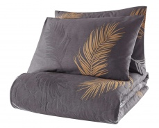 Prikrývka 200x220 + 2 vankúše Plume - šedá