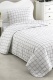 Prikrývka + vankúš 160x220 Black line - biela, čierna