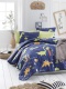 Prikrývka 200x220 + 2 vankúše Dino - modrá