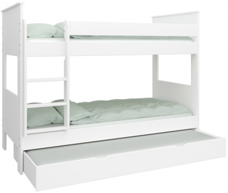 Poschodová posteľ Daisy 90x200cm so zásuvkou-biela